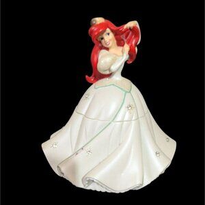 Disney Little Mermaid Ariel Trinket Box Wedding Dress Dinglehopper 2-Piece y2K